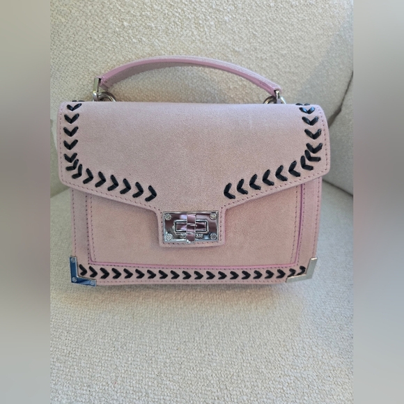 NWT! The Kooples, Small Emily Bag in Pink Suede, MSRP $445 - Picture 9 of 14